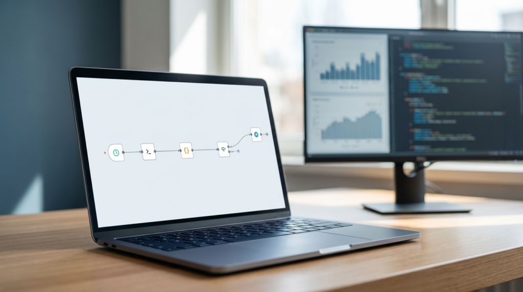 Python and n8n workflow automating Facebook Ads management across multiple ad accounts